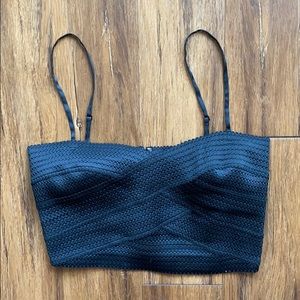 Express Black Crop Top